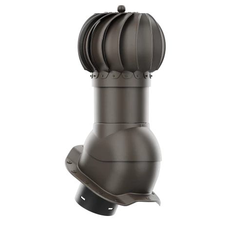 RLK-150-07-PR Kominek obrotowy Rotoline do blachodachówki profil R fi 150mm kulisty ciemny brąz