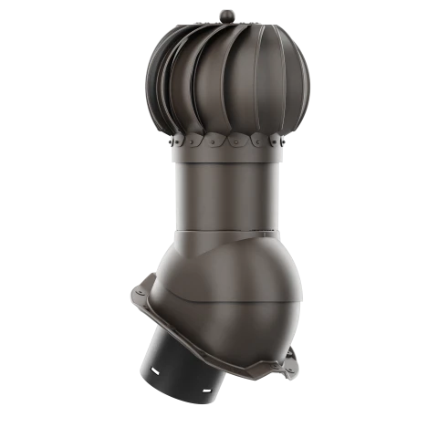 RLK-150-07-PT18 Kominek obrotowy Rotoline do blachy trapezowej profil T18 fi 150mm kulisty ciemny brąz
