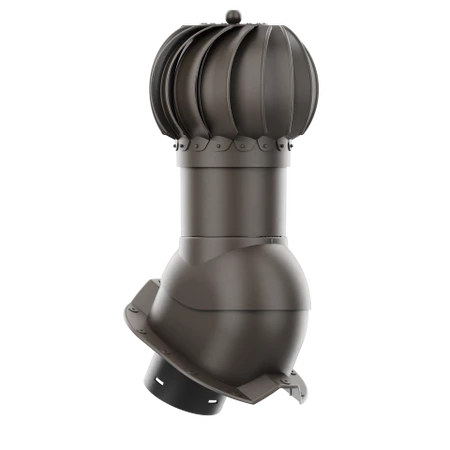 RLK-150-07-PT35 Kominek obrotowy Rotoline do blachy trapezowej profil T35 fi 150mm kulisty ciemny brąz