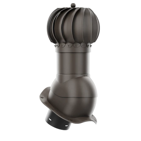 RLK-150-07-PW Kominek obrotowy Rotoline do blachodachówki profil W fi 150mm kulisty ciemny brąz