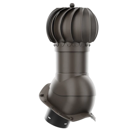 RLK-150-07-PX Kominek obrotowy Rotoline do blachodachówki profil X fi 150mm kulisty ciemny brąz