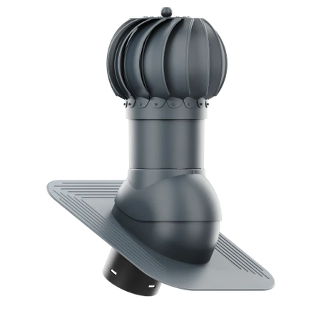 RLK-150-09-KPG Kominek obrotowy Rotoline pod gont/pape fi 150mm kulisty antracytowy