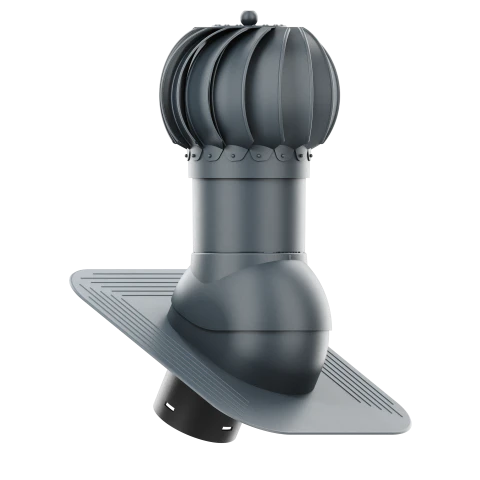 RLK-150-09-KPG Kominek obrotowy Rotoline pod gont/pape fi 150mm kulisty antracytowy