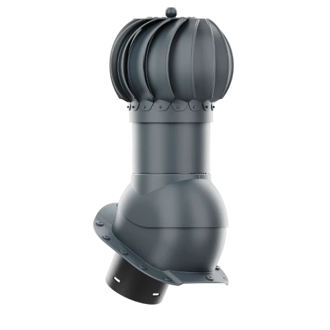 RLK-150-09-PA Kominek obrotowy Rotoline do blachodachówki profil A fi 150mm kulisty antracytowy