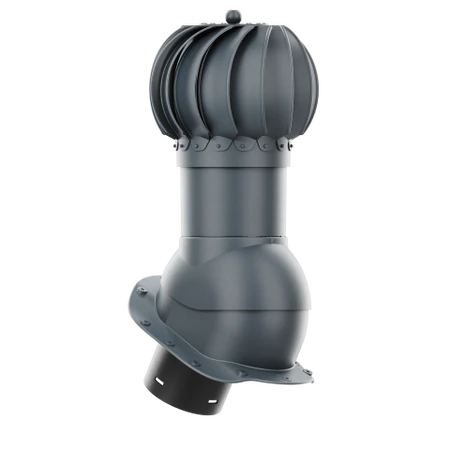 RLK-150-09-PB Kominek obrotowy Rotoline do blachodachówki profil B fi 150mm kulisty antracytowy