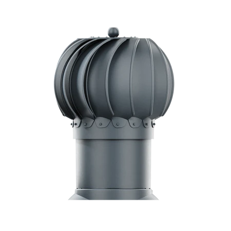 RLK-150-09-PE Kominek obrotowy Rotoline do blachodachówki profil E fi 150mm kulisty antracytowy