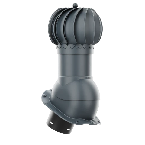 RLK-150-09-PG Kominek obrotowy Rotoline do blachodachówki profil G fi 150mm kulisty antracytowy