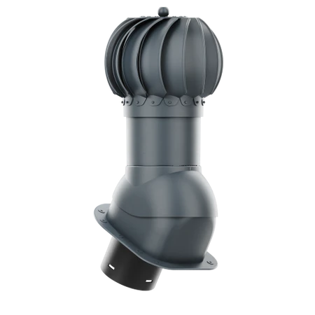 RLK-150-09-PH Kominek obrotowy Rotoline do blachodachówki profil H fi 150mm kulisty antracytowy