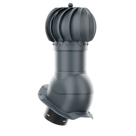 RLK-150-09-PR Kominek obrotowy Rotoline do blachodachówki profil R fi 150mm kulisty antracytowy