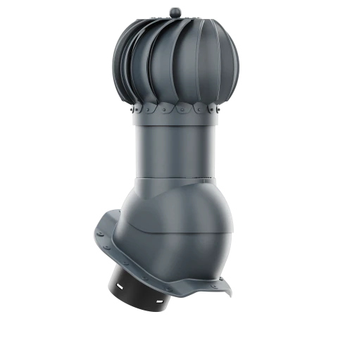 RLK-150-09-PR Kominek obrotowy Rotoline do blachodachówki profil R fi 150mm kulisty antracytowy