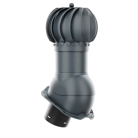 RLK-150-09-PT18 Kominek obrotowy Rotoline do blachy trapezowej profil T18 fi 150mm kulisty antracytowy