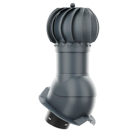 RLK-150-09-PT35 Kominek obrotowy Rotoline do blachy trapezowej profil T35 fi 150mm kulisty antracytowy