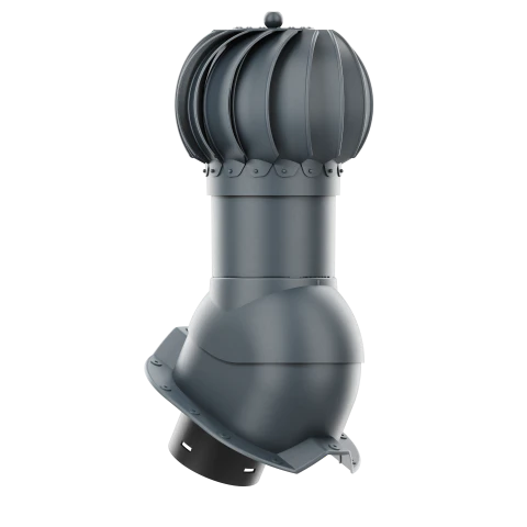 RLK-150-09-PT35 Kominek obrotowy Rotoline do blachy trapezowej profil T35 fi 150mm kulisty antracytowy