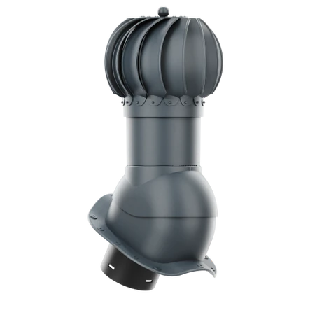 RLK-150-09-PW Kominek obrotowy Rotoline do blachodachówki profil W fi 150mm kulisty antracytowy