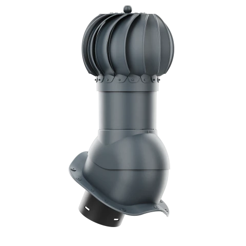 RLK-150-09-PW Kominek obrotowy Rotoline do blachodachówki profil W fi 150mm kulisty antracytowy