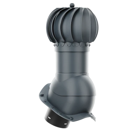 RLK-150-09-PX Kominek obrotowy Rotoline do blachodachówki profil X fi 150mm kulisty antracytowy