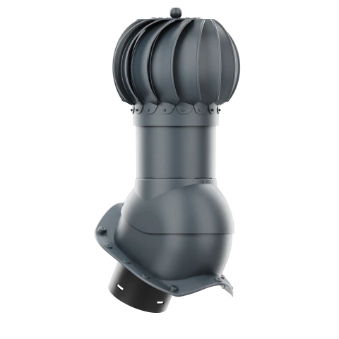 RLK-150-09-PX Kominek obrotowy Rotoline do blachodachówki profil X fi 150mm kulisty antracytowy
