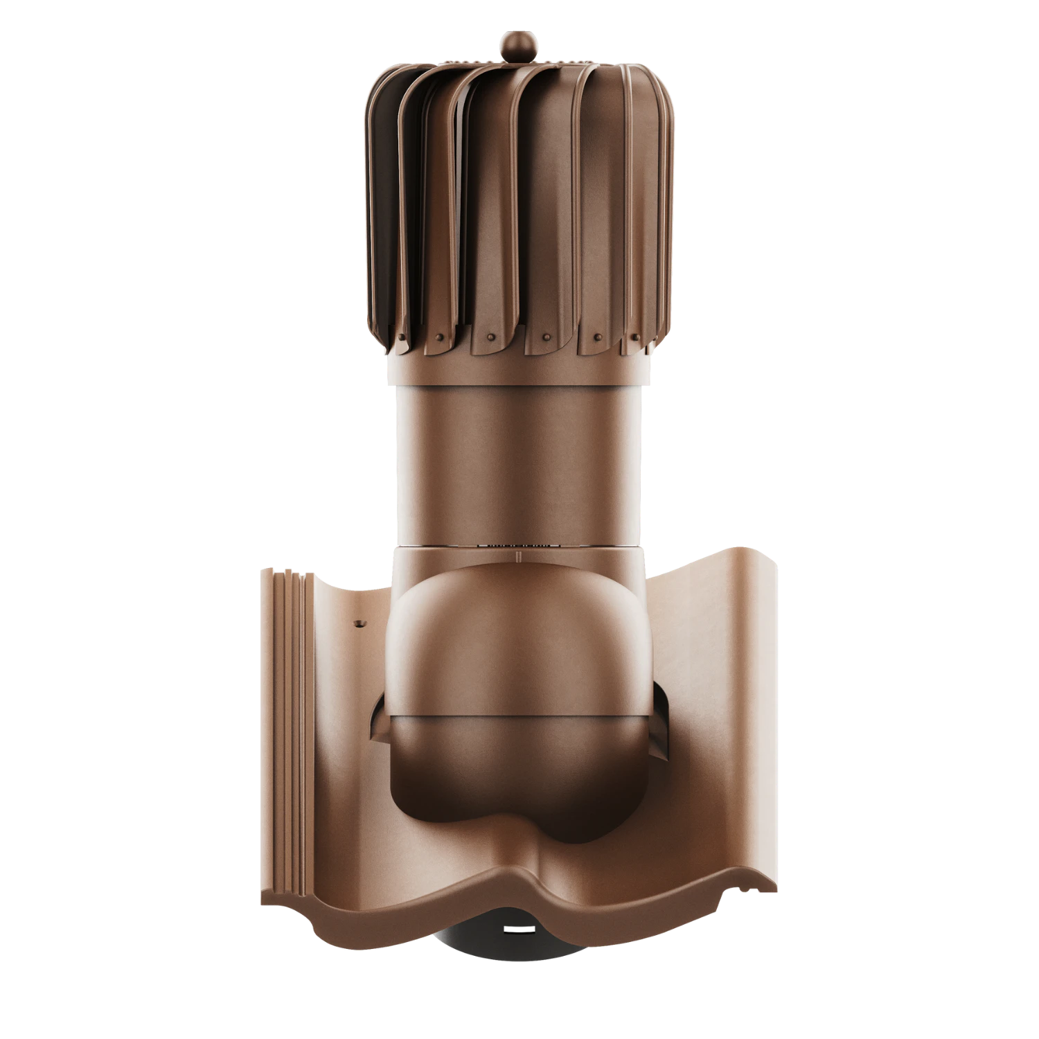 RLP-125-01-D18 Kominek obrotowy Rotoline do dachówki cementowej Heidelberg fi 125mm podłóżny Brąz