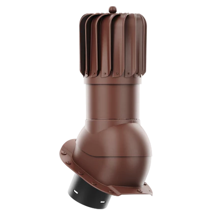 RLP-125-01-PA Kominek obrotowy Rotoline do blachodachówki profil A fi 125mm podłużny brąz