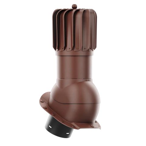 RLP-125-01-PA Kominek obrotowy Rotoline do blachodachówki profil A fi 125mm podłużny brąz