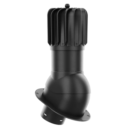 RLP-125-02-PI Kominek obrotowy Rotoline z podstawą płaską i uszczelką butylową profil PI fi 125mm podłużny czarny