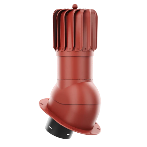 RLP-125-04-PI Kominek obrotowy Rotoline z podstawą płaską i uszczelką butylową profil PI fi 125mm podłużny czerwony