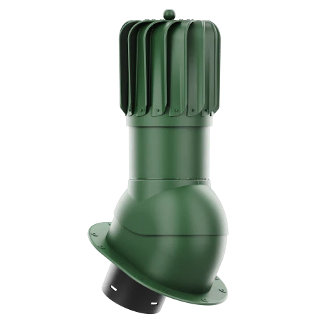 RLP-125-05-PI Kominek obrotowy Rotoline z podstawą płaską i uszczelką butylową profil PI fi 125mm podłużny zielony