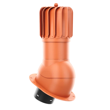 RLP-125-06-PI Kominek obrotowy Rotoline z podstawą płaską i uszczelką butylową profil PI fi 125mm podłużny ceglasty