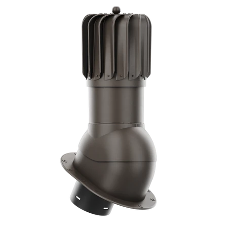 RLP-125-07-PI Kominek obrotowy Rotoline z podstawą płaską i uszczelką butylową profil PI fi 125mm podłużny ciemny brąz