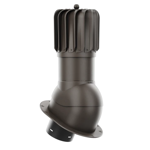 RLP-125-07-PI Kominek obrotowy Rotoline z podstawą płaską i uszczelką butylową profil PI fi 125mm podłużny ciemny brąz