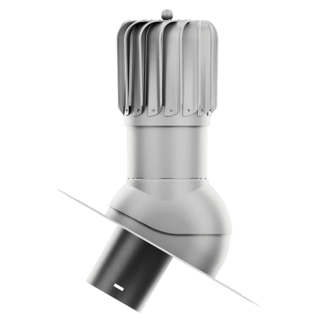 RLP-125-10-KPG Kominek obrotowy Rotoline pod gont/pape fi 125mm podłużny jasny szary