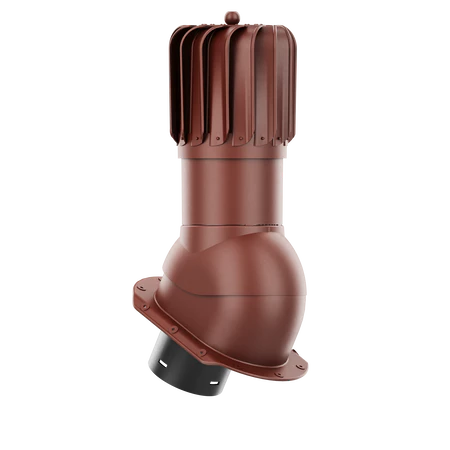 RLP-150-01-PE Kominek obrotowy Rotoline do blachodachówki profil E fi 150mm podłużny brąz