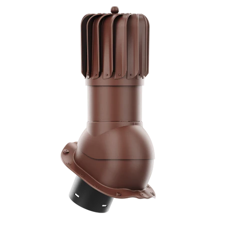 RLP-150-01-PG Kominek obrotowy Rotoline do blachodachówki profil G fi 150mm podłużny brąz