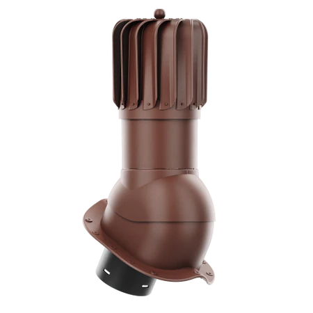 RLP-150-01-PN Kominek obrotowy Rotoline do blachodachówki profil N fi 150mm podłużny brąz