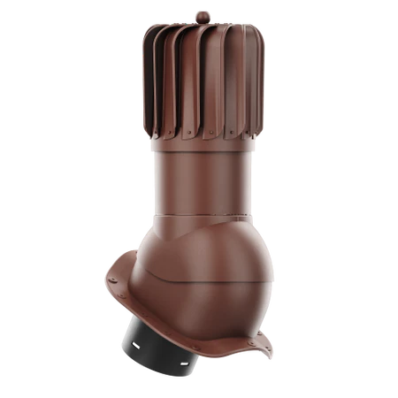 RLP-150-01-PW Kominek obrotowy Rotoline do blachodachówki profil W fi 150mm podłużny brąz