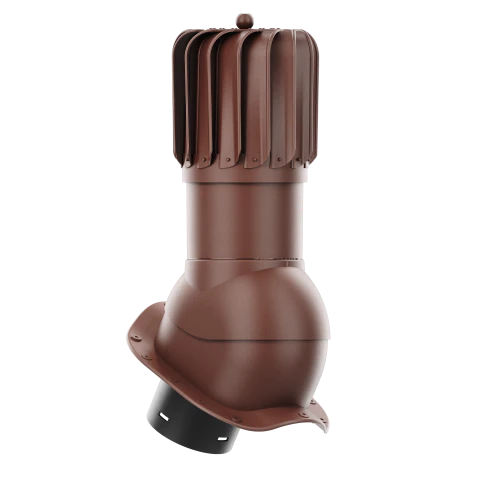 RLP-150-01-PW Kominek obrotowy Rotoline do blachodachówki profil W fi 150mm podłużny brąz