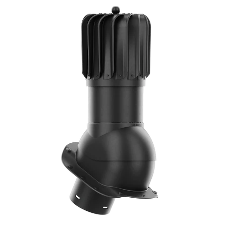 RLP-150-02-PB Kominek obrotowy Rotoline do blachodachówki profil B fi 150mm podłużny czarny