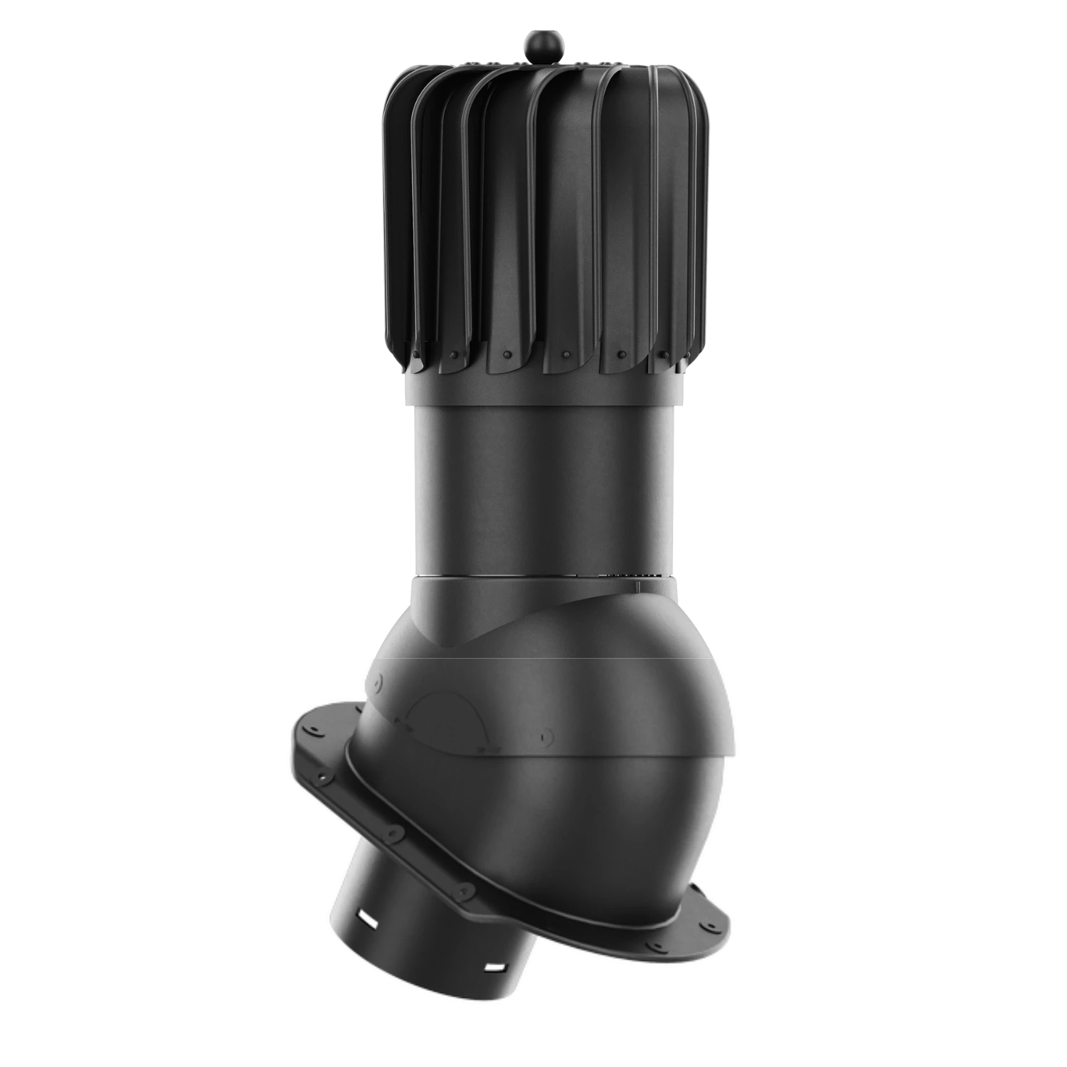 RLP-150-02-PE Kominek obrotowy Rotoline do blachodachówki profil E fi 150mm podłużny czarny