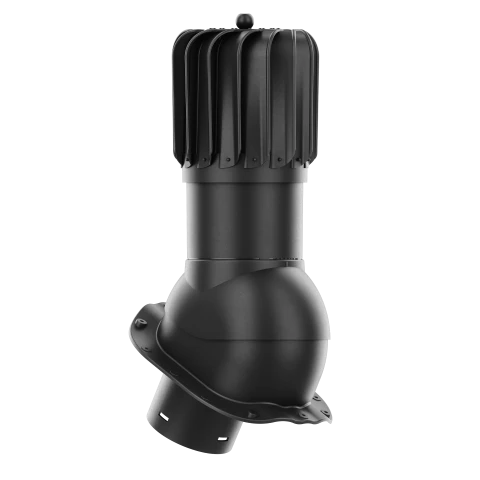 RLP-150-02-PG Kominek obrotowy Rotoline do blachodachówki profil G fi 150mm podłużny czarny