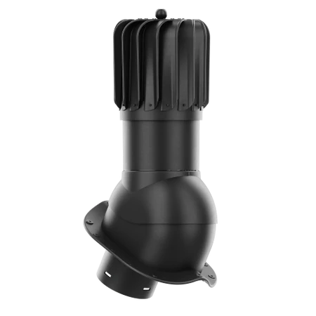 RLP-150-02-PN Kominek obrotowy Rotoline do blachodachówki profil N fi 150mm podłużny czarny