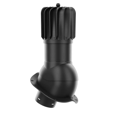 RLP-150-02-PN Kominek obrotowy Rotoline do blachodachówki profil N fi 150mm podłużny czarny