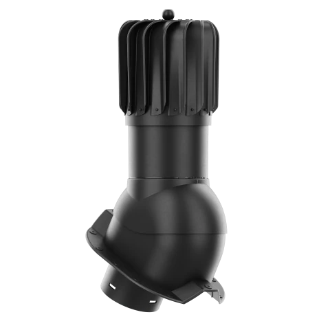 RLP-150-02-PT35 Kominek obrotowy Rotoline do blachy trapezowej profil T35 fi 150mm podłużny czarny