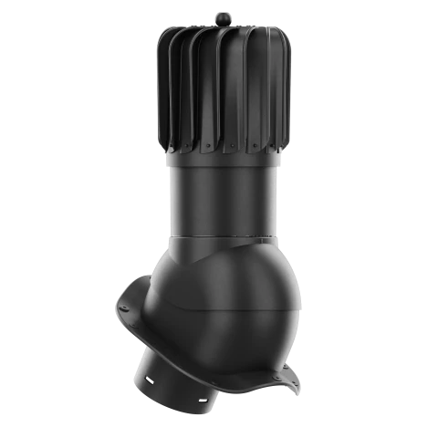 RLP-150-02-PW Kominek obrotowy Rotoline do blachodachówki profil W fi 150mm podłużny czarny
