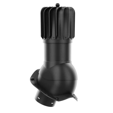 RLP-150-02-PX Kominek obrotowy Rotoline do blachodachówki profil X fi 150mm podłużny czarny