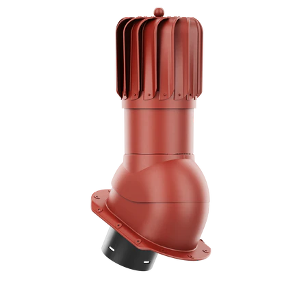 RLP-150-04-PE Kominek obrotowy Rotoline do blachodachówki profil E fi 150mm podłużny czerwony