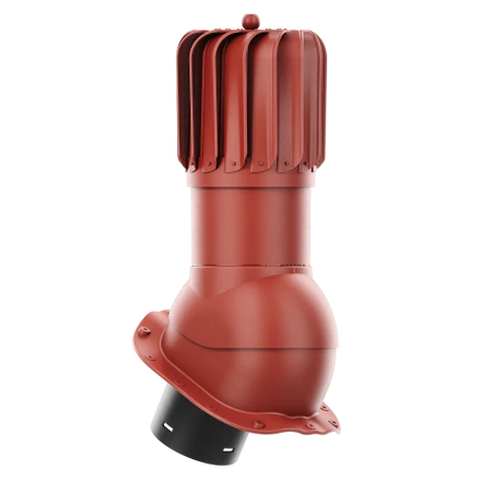 RLP-150-04-PG Kominek obrotowy Rotoline do blachodachówki profil G fi 150mm podłużny czerwony