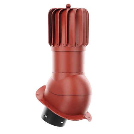 RLP-150-04-PN Kominek obrotowy Rotoline do blachodachówki profil N fi 150mm podłużny czerwony