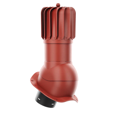 RLP-150-04-PW Kominek obrotowy Rotoline do blachodachówki profil W fi 150mm podłużny czerwony