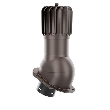 RLP-150-07-PE Kominek obrotowy Rotoline do blachodachówki profil E fi 150mm podłużny ciemny brąz