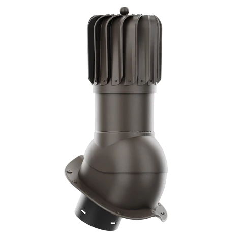 RLP-150-07-PN Kominek obrotowy Rotoline do blachodachówki profil N fi 150mm podłużny ciemny brąz